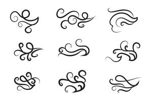 Vintage Filigree Swirls, calligraphy decorative scroll, Fancy Line Flourishes Swirls Elements, vintage curly thin line Text Ornaments, curls text divider flourish Swirl, calligraphic curl lines vector