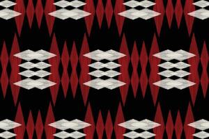 Traditional Ethnic ikat motif fabric background pattern geometric .African Ikat embroidery Ethnic oriental pattern black background wallpaper. Abstract,vector,illustration.Texture,frame,decoration. vector