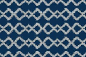 Traditional Ethnic ikat motif fabric pattern geometric style.African Ikat embroidery Ethnic oriental pattern blue background wallpaper. Abstract,vector,illustration.Texture,frame,decoration. vector