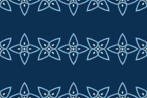 Traditional Ethnic ikat motif fabric pattern geometric style.African Ikat embroidery Ethnic oriental pattern blue background wallpaper. Abstract,vector,illustration.Texture,frame,decoration. vector