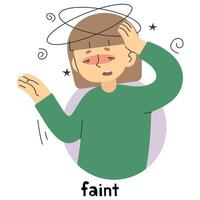 Faint 7 on a white background, vector illustration.