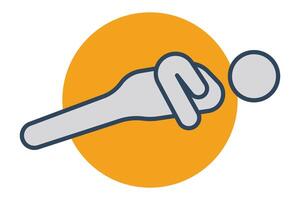 push up icon. icon related to sport, gym. flat line icon style. element illustration. vector