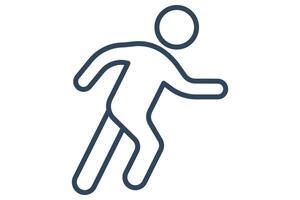 running icon. people running. icon related to sport, gym. line icon style. element illustration. vector
