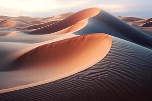 AI generated The mesmerizing swirls of a sand dune. Generative AI photo