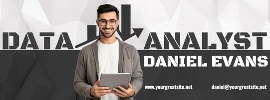 Data Analyst Profile Facebook Cover template