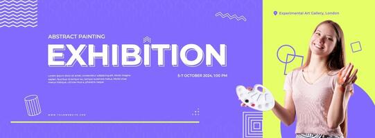 Abstract Painting Exhibition Facebook Cover template