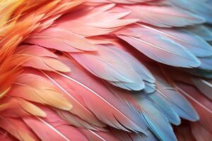 AI generated Close-up of a bird's wings, a testament to nature's artistry. Generative AI photo