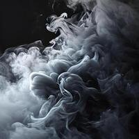 AI generated Smoke in a black background photo