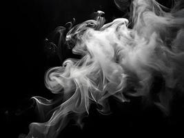 AI generated Smoke in a black background photo