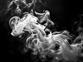 AI generated Smoke in a black background photo