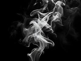 AI generated Smoke in a black background photo