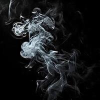 AI generated Smoke in a black background photo