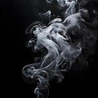 AI generated Smoke in a black background photo