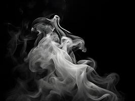 AI generated Smoke in a black background photo