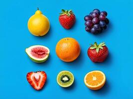 AI generated Different Types of Fresh Fruits photo