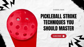 red white pickleball youtube channel template