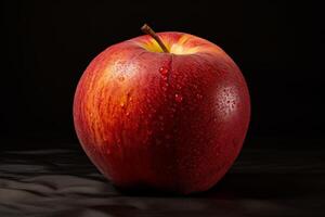 AI generated A ripe nectarine with a velvety skin. Generative AI photo