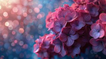 AI generated Cluster of Flowers on Table photo