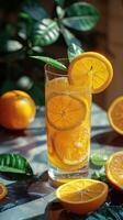 AI generated Citrus Fruit and Orange Juice photo