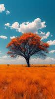 AI generated Tree on Dirt Road photo