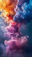 AI generated Colorful Smoke Cloud Drifting photo