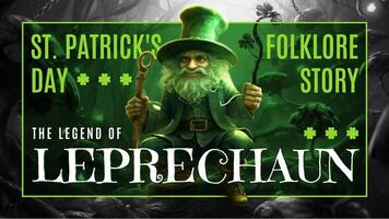 St. Patrick's Day Folklore Story about The Legend Of Leprechaun for Youtube Thumbnail template