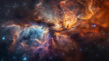 AI generated Glowing Star Cluster Illuminating the Night Sky photo