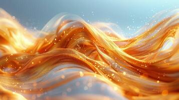 AI generated Golden Liquid Wave photo