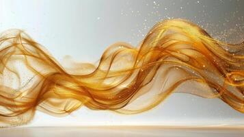 AI generated Golden Liquid Wave photo