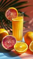 AI generated Citrus Fruit and Orange Juice photo