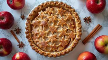 AI generated Apple Pie With Cinnamon photo