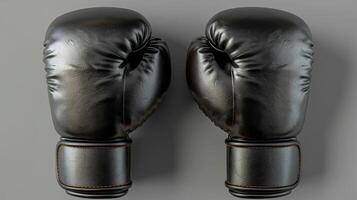 AI generated Black and Red Boxing Gloves photo