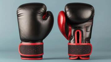 AI generated Black and Red Boxing Gloves photo