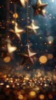 AI generated Star Ornament Hanging From String photo