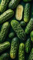 AI generated Pile of Cucumbers photo