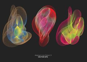 Abstract Line pack 3 Gradients distord vector