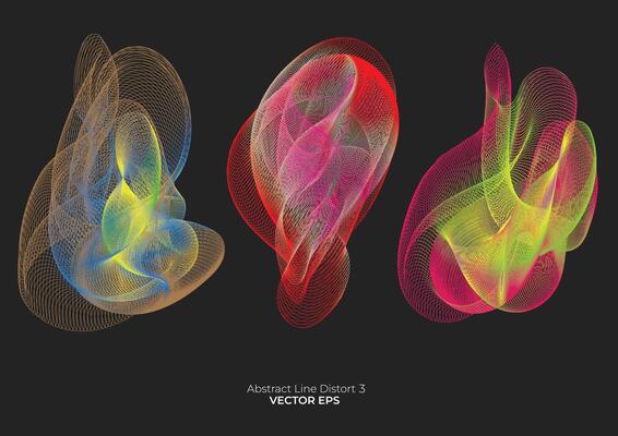Abstract Line pack 3 Gradients distord