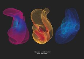 Abstract Line pack 2 Gradients distord vector