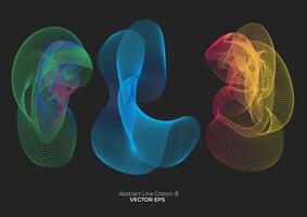 Abstract Line pack 8 Gradients distord vector