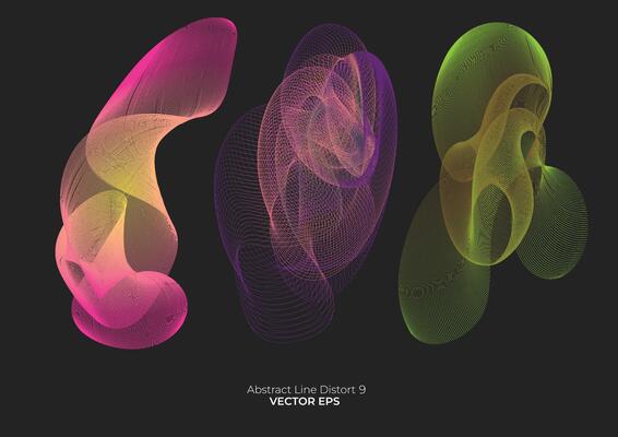 Abstract Line pack 9 Gradients distord