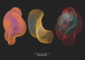 Abstract Line pack 6 Gradients distord vector