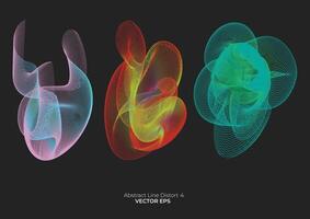 Abstract Line pack 4 Gradients distord vector