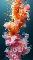 AI generated Colorful Substance Floating in the Air photo