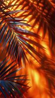 AI generated Close Up of Palm Tree Leaves photo