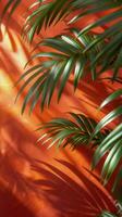 AI generated Close Up of Palm Tree Leaves photo