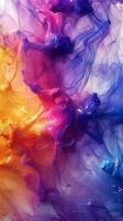 AI generated Vibrant Colorful Substance Dissolving in Water photo