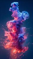 AI generated Colorful Substance Floating in the Air photo