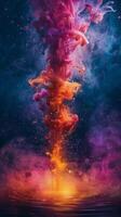AI generated Colorful Substance Floating in the Air photo