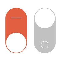 Toggle switch buttons on and off for modern devices user interface vector