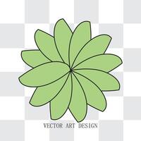 flor sobre fondo blanco vector